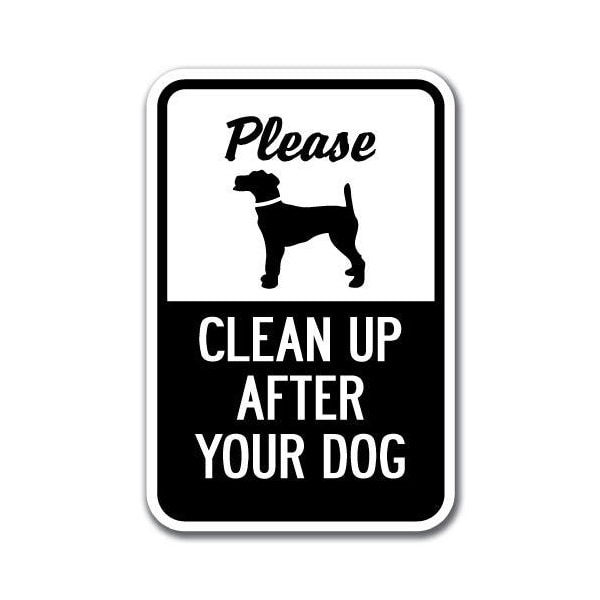 18 in Height, 0.12 in Width, Aluminum, 12" x 18", A-1218 Pet-Animal - CleUpAft